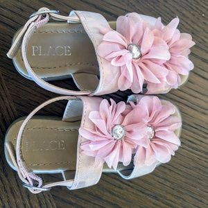Children's Place Pink Flower Sandals